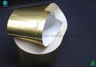 55 माइक्रोन सामान्य आकार में चमकदार सोने / चांदी मुद्रण एल्यूमीनियम पन्नी कागज के साथ 6.5 माइक्रोन पन्नी