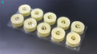 सिगरेट मशीन MK9 पोर्टोस के लिए 2489 मिमी सफ़ेद पीला पिरामिड गार्नरशिप टेप / तेज़ मूविंग टेप