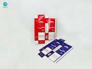 निजीकृत डिजाइन के साथ हानिरहित लाल नीला सिगरेट पैकेजिंग कार्डबोर्ड बॉक्स