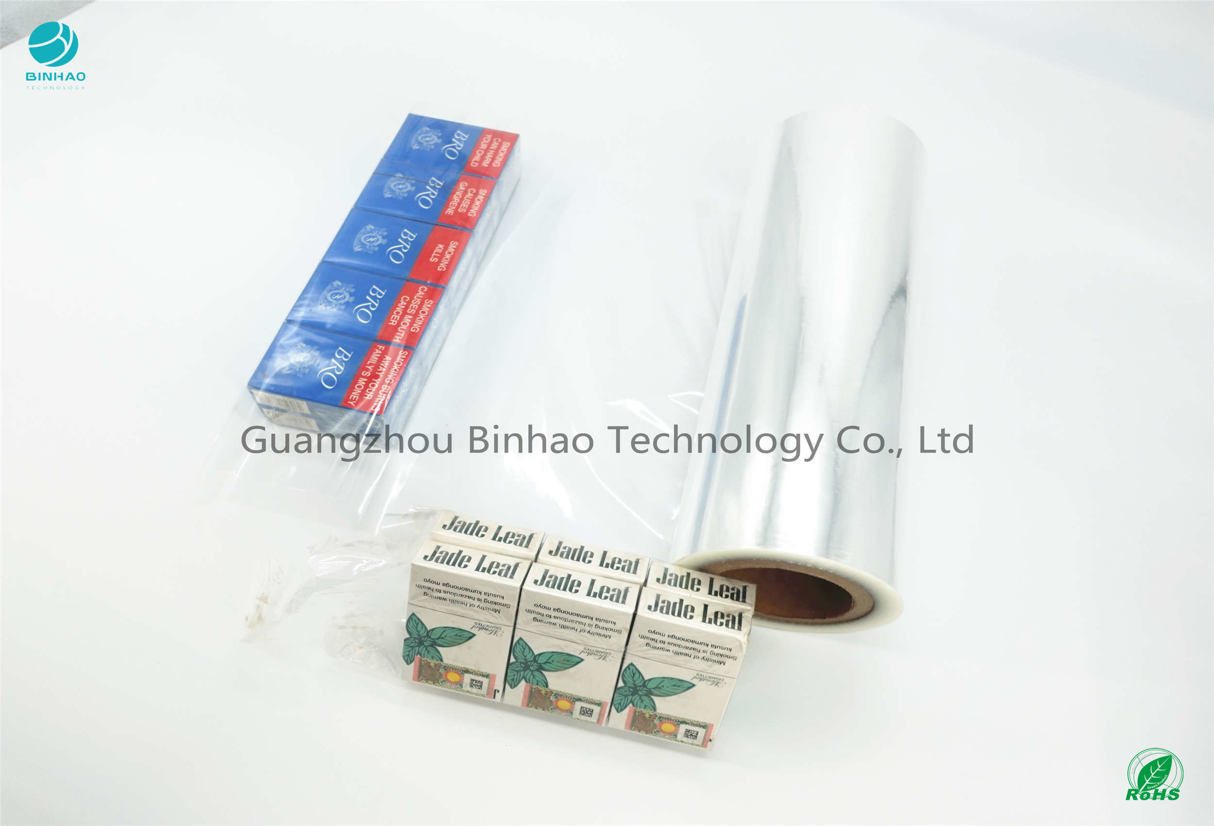सिगरेट के लिए 15μ-60 μ PVC पैकेज सिकोड़ें रैप फिल्म