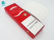 सिगरेट के तंबाकू उत्पादों के लिए सजावटी लाल रंग कार्डबोर्ड पैकिंग मामले