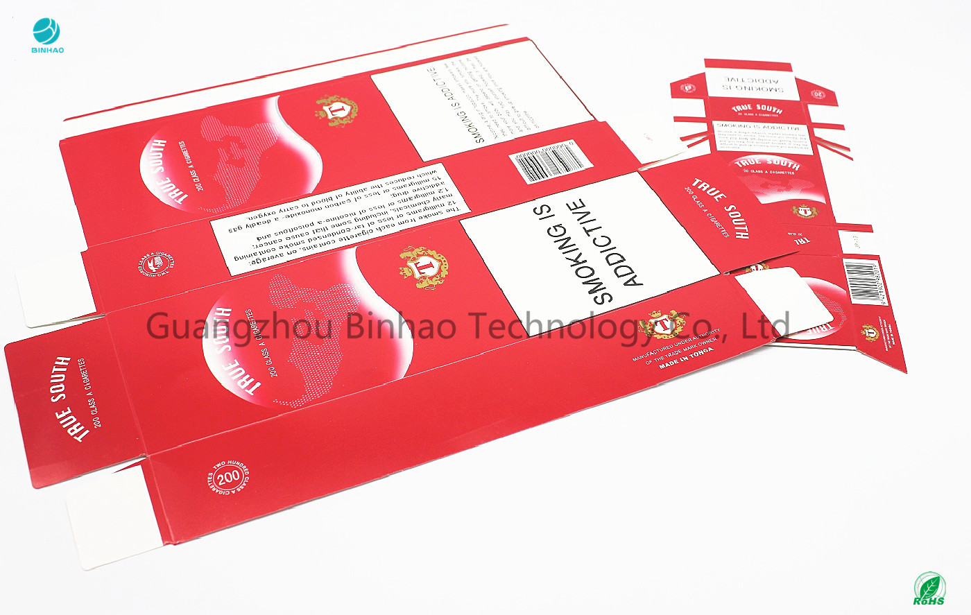 कस्टम 230g कार्डबोर्ड पेपर फोल्डिंग पैकिंग सिगरेट तंबाकू केस बॉक्स